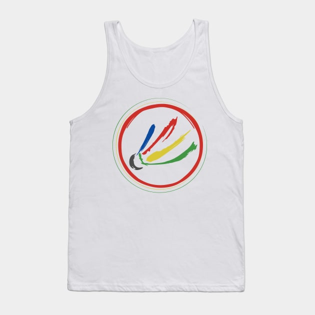 colorful badminton icon Tank Top by asepsarifudin09